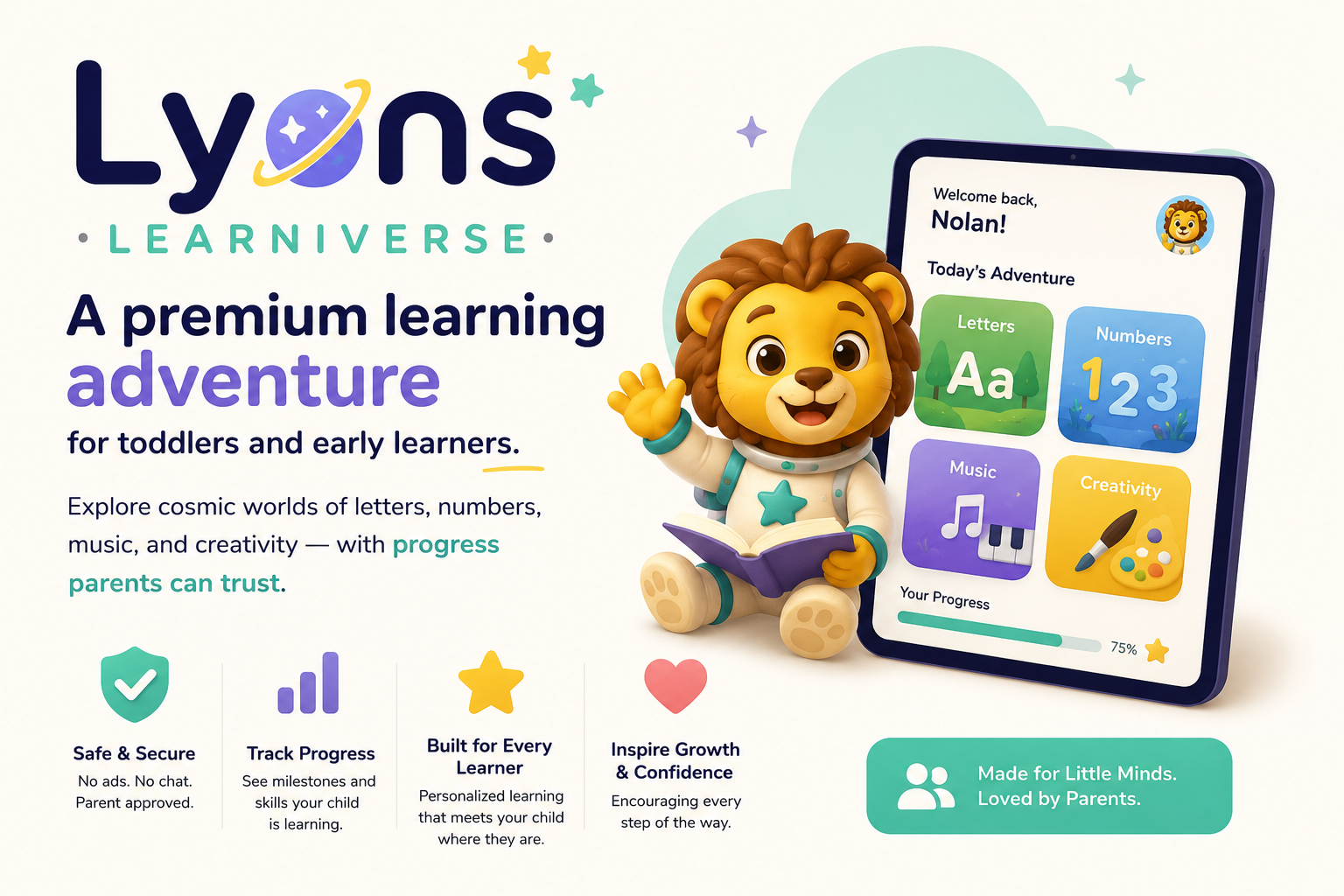 Lyons Learniverse — a premium learning adventure for toddlers and early learners